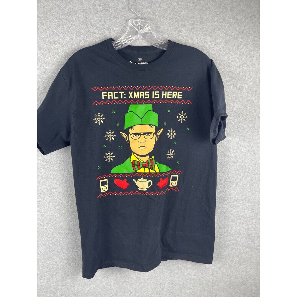 Ripple Junction The Office Dwight as Elf T Shirt Men's Size M Black Holiday Tee
